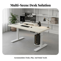 Electric Standing Desk Ergonomic Height Adjustable Desk Sturdy Steel Frame Electric Work Table for Remote Workers, Students, Study Room