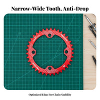 104BCD Single Chain Sprocket Anti-Chain Drop 104 BCD Chain Sprocket CNC Machined for XC Cyclist S, Cyclists, Unpaved Terrain Biking, Trail Riding