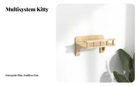 DIY Assembly Multi-Level Feline Wall Climber Set Space-Saving Modular Feline Climbing Set Includes Scratching Surfaces Pet Furniture Easy to Install for Apartment Dwellers, Apartments, Small Homes, Living Room, Bedroom