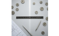 Triangular Scale Ruler Metal Alloy Model Drafting Ruler Lightweight Stationery