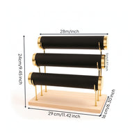 Bracelet Display Stand with Wooden Base Sturdy Bracelet Holder with Wooden Base Jewelry Organizer Stable for Vanity, Craft Fairs