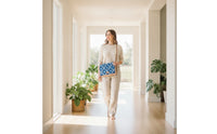 Zippered Binder Bag Compact Zippered Binder Folder Lightweight Organizer with Shoulder Strap for Prenatal Appointments, Hospital Visits