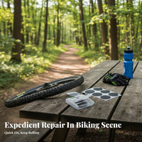 6 Pieces Easy Application Glueless Bike Tire Repair Sticker Kit Portable Glueless Tire Patches Compact