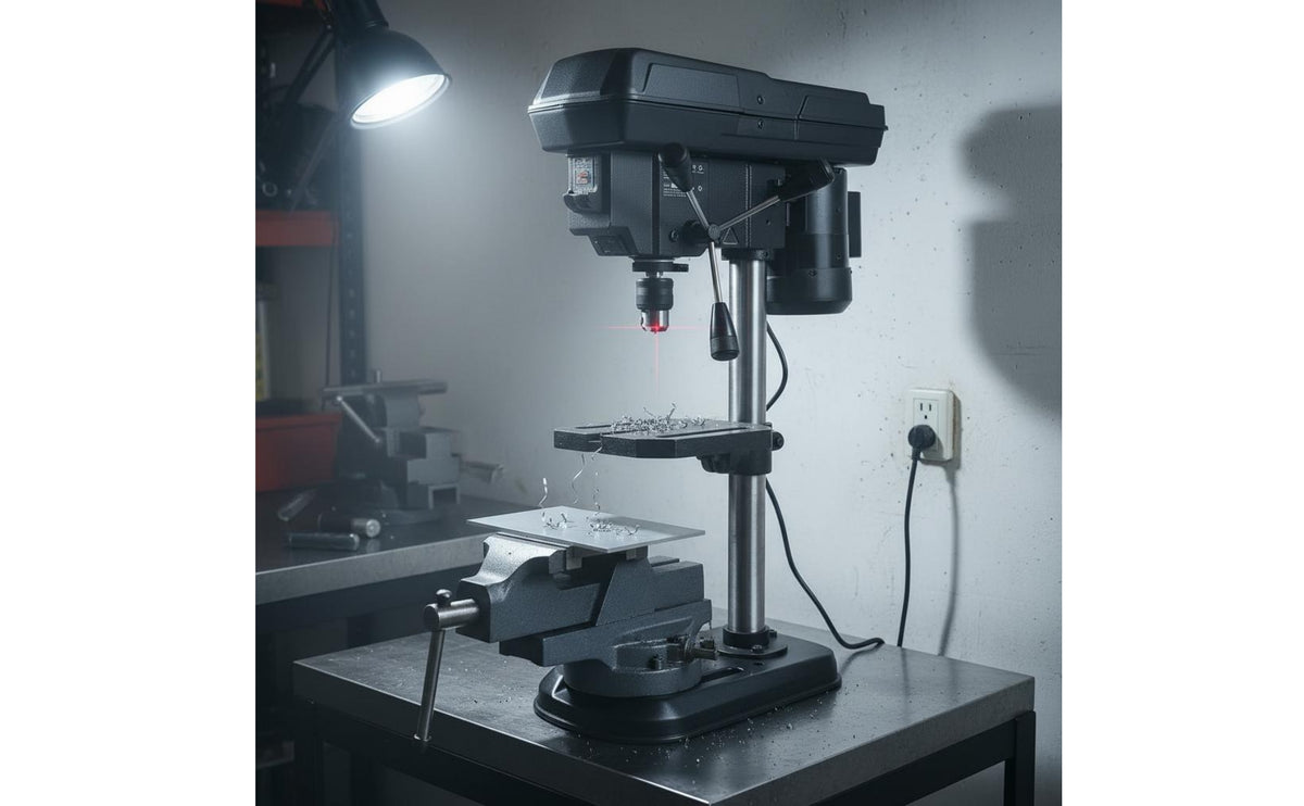 Guide Bench Drill High Precision Benchtop Drill Press Heavy Duty Variable Speed Milling Machine for DIY Enthusiasts, Metalworkers, Home, Garage
