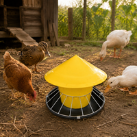 Automatic Chicken Feeder, 60cm Poultry Trough Feeder with 25 Ports, for Hens Chicks Ducks Quail