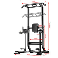 1 Freestanding Pull-up Bar Pull-up and Dip Station Multi-function Strength Tower Workout Station Sturdy Steel Frame Anti-slip Footings Suitable for Adults Home Exercise Personal Workout Area