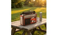 3-Band Portable Retro Radio Rechargeable Battery Retro Radio Speaker Telescoping Antenna