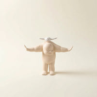 Child Figurine with Animal Minimalist Sculpture Modern for Shelf