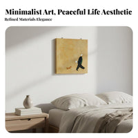 Japanese Rustic Aesthetic Wall Hanging Modern Aesthetic Framed Decorative Painting Waterproof Minimalist Figure Painting for Homeowners, Adults