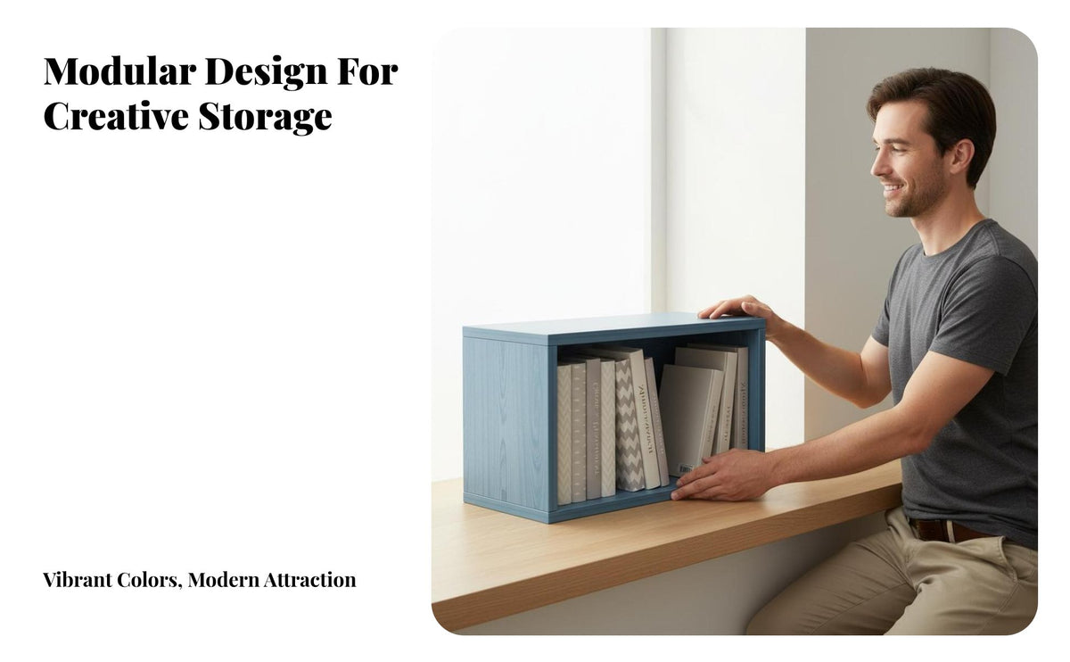 Easy Assembly Freestanding Bookshelf Cube Space-Saving Modular Grid Cabinet Large Capacity Cube Storage Organizer Versatile for Students, Homeowners, Bay Window, Study Room, Bedroom, Office