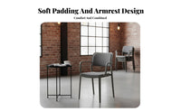 Stackable Design Upholstered Armchair With Armrests Dining Chair Minimalist Design Household Furniture Comfortable Padding for Families, Homeowners, Business Owners, Restaurant, Reception Area, Living Room, Reading Nook