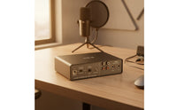 24-bit/192kHz USB Audio Interface Loopback External Audio Interface High Resolution Sound Card Plug and Play for Mobile Recording