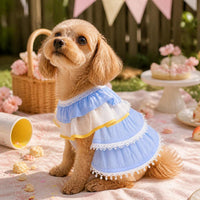 Cat Summer Thin Princess Dress for Kittens and Small Cats, Sleeveless Vest Style
