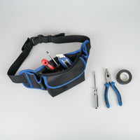 Wear-Resistant Electrician Waist Pouch Waterproof Electrician Tool Pouch Waist Tool Bag for Electricians, Technicians, Carpenters, Installation, Construction, Job Site, Home Repair