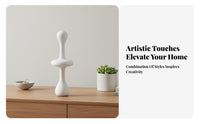 Abstract Design Stylized Poodle Figurine Minimalist Design Tabletop Sculpture Handmade House Decoration for Art Lovers, Interior Designers, Homeowners, Living Room, Bookshelf, Entryway, Office Desk