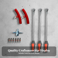 Extended Length Tire Lever Spoon Set Heavy-Duty Steel Tire Spoon Lever Set Universal Fit for DIY Mechanics, Home Garage, Roadside Repair