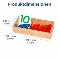 Math Toy Wooden Material for Children 3-6 Years, Number Learning Toy with Counting Sticks, Educational Wooden Toy for Learning to Calculate