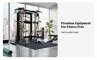 Comprehensive Linear Bearing Press Machine Heavy Duty Cable Versatile Pulley System Machine with a Guided Barbell System Press Full Body Workout