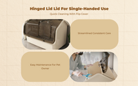 Jumbo Enclosed Cat Litter Box, Odor Control, Almond Cream