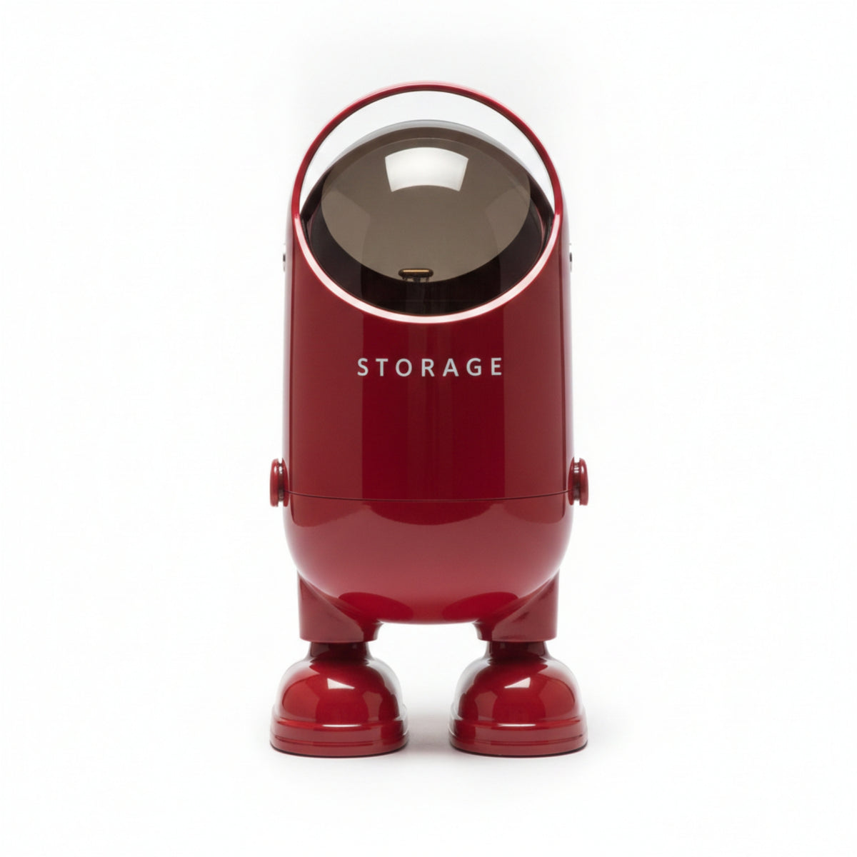Rounded Feet Capsule Trash Can Glossy Flip-Top Trash Can Smooth Flip-Top Garbage Bin Tall