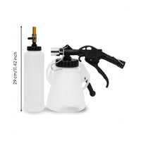 Universal Brake Fluid Change Tool with Refill Bottle Quick Pneumatic Brake Bleeder Convenient Transparent for DIYers, Mechanics, Car Maintenance