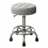 Thick Padded pad Adjustable Round Stool with Casters Easy to Clean Rolling Seat Multi-Purpose rotating Chair for Nail Technicians, Salon Professionals, haircut specialist Shop, Vanity, Clinic, Workshop