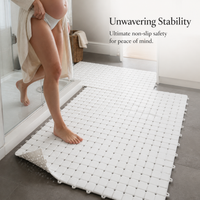 TPE Non-Slip Interlocking Shower Mat for Bathroom