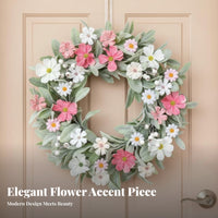 Seasonal Flower Wreath Pastel Hues Easter Wreath Seasonal Decor Handmade for Wedding