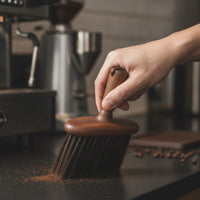 Coffee Cleaning Brush Wooden Handle Coffee Brush Dense Bristles for Baristas, Espresso Station