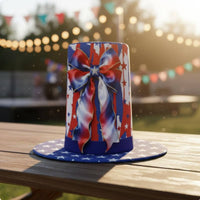 Digital Printed Independence Day Hat Lightweight American Flag Top Hat Comfortable Costume Accessory Long-Lasting for Adults, Parades, Parties, Festivals
