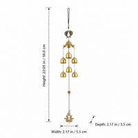 Large Wind Chimes Outdoor, Double Layer Metal Wind Chimes with Bronze-Toned Finish, Deep Tone Dopamine Collision Sound for Garden, Courtyard