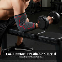 Knitted Elbow Sleeve Non-Slip Sports Elbow Pad High Compression Arm Sleeve for Men, Fitness Enthusiasts, Basketball, Biking, Weightlifting