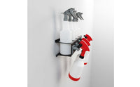 Wall Mount Spray Bottle Rack Sturdy-Duty Spray Bottle Holder Car Detailing Storage Rack Includes Mounting Hardware