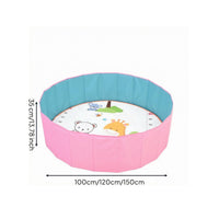 Stitched Panels Foldable Play Pool Round Indoor Play Pool Enclosed for Children, Kids