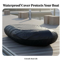 Inflatable Boat Cover Anti Inflatable Dinghy Cover Watercraft Accessory Debris Resistant Long-Lasting for Fishermen, Marina