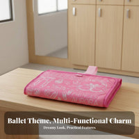Portable Foldable Dance Organizer Mesh Pockets Multi-Compartment Gear Pouch for Children, Ballerinas, Travel, Behind the Scenes