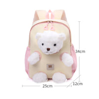 Padded Straps Soft Bear Backpack Side Pockets Bear Backpack Top Handle Children'children'children's Bag Front Zipper