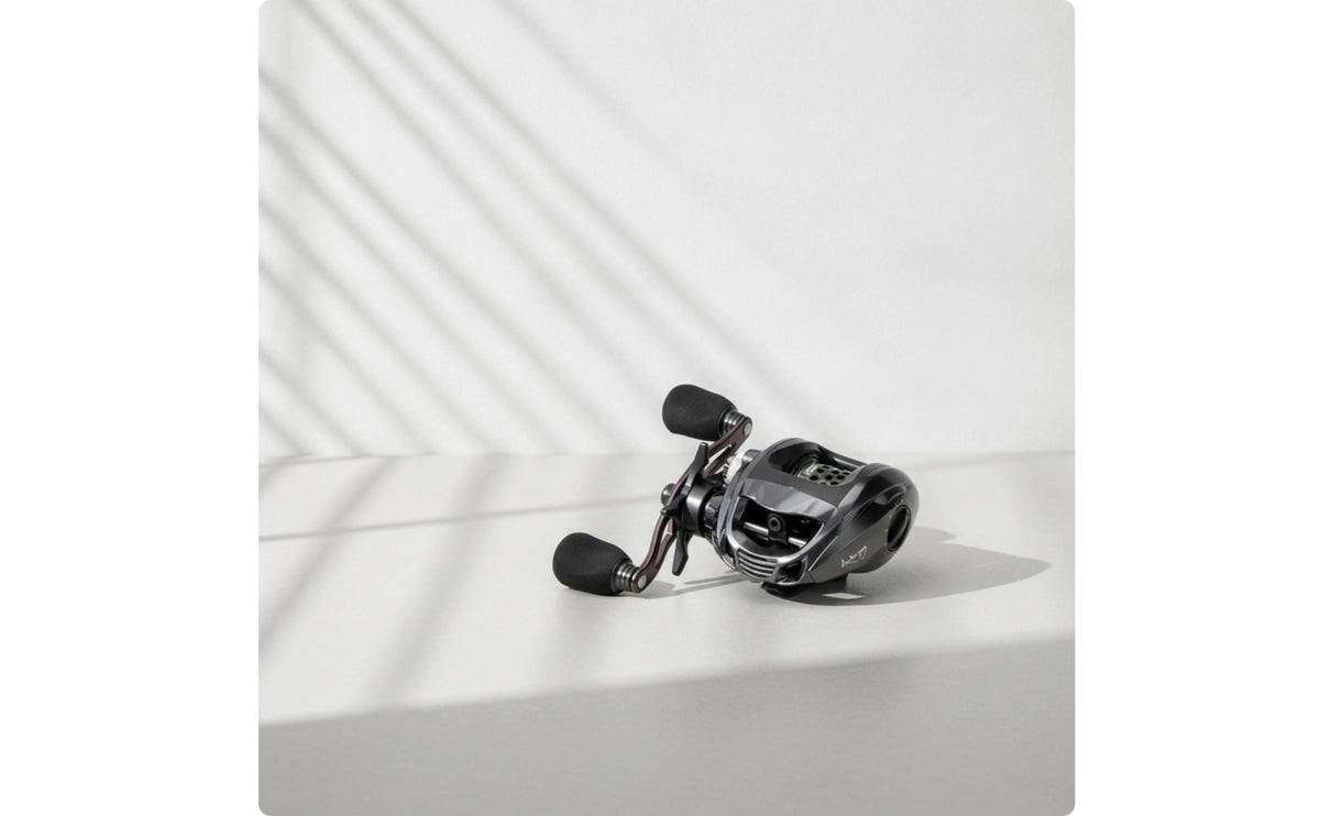 Compact Baitcasting Reel with Shallow Spool Micro-Adjustment Sleek-Profile Baitcasting Reel Adjustable Low-Profile Baitcaster for Anglers
