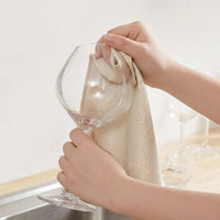 Thick Fish Scale Cloth and Microfibre Cloth, Cleaning Cloths for Glass, High Absorbency Reusable 30x30cm Polishing Rag