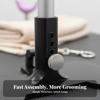 Heart Pattern Dog Grooming Stand Easy Assembly Adjustable Pet Support Stand Versatile Pet Grooming Chin Rest Heavy-Duty for Beginners