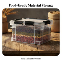 Rolling Dry Food Bin Airtight Bulk Dry Goods Container hinged lid for Families