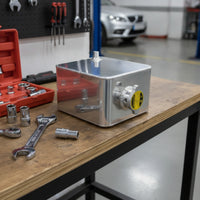 Aluminum Coolant Reservoir Tank Universal Coolant Tank with Bracket Compact Expansion Bottle Long-Lasting for Project Vehicles