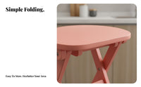 Foldable Design foldable Wooden Stool with Backrest Space-Saving Folding Chair Easy to Carry Portable Furniture all-purpose for Apartment Dwellers, property owners, event and event attendeesers, Small compact areas, Kitchen, Dining Room, Backyard
