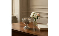 Pedestal Bowl Embossed Bowl Elegant Dessert Dish for Hosts