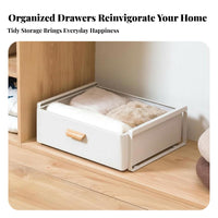 Multi-Functional Stackable Clothes Drawer Space Saving Stackable Storage Drawer adaptable System Closet Organizer Sturdy for Students, Renters, Parents, Bedroom, Wardrobe, Dorm Room, Under Bed
