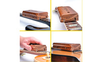 High Carbon Steel Blade Fret Beveling File Precise Filing Fret End Beveling File Multi-Angle Design Ergonomic Handle for Luthiers, DIY Enthusiasts