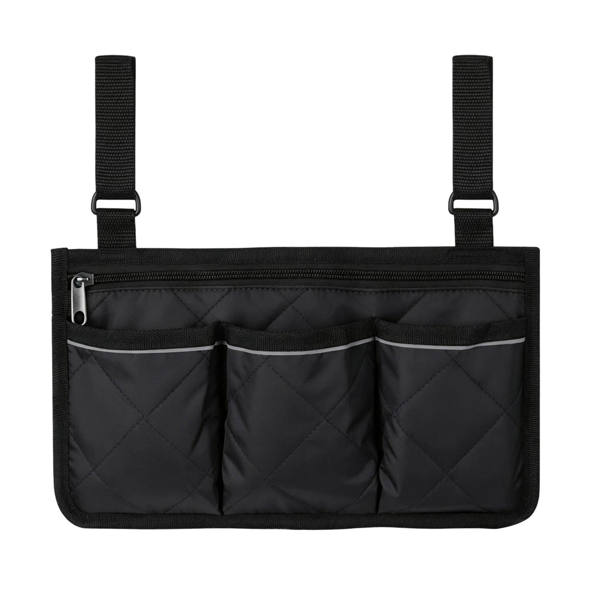 Armrest Pouch Easy to Install Storage Bag Multi-Compartment Rolling Support Hanging Bag for Medical Transport, Outdoor Travel, Rollator