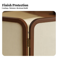 Solid Wood Frame Folding Panel Screen Zen-Inspired 4-Panel Folding Screen Freestanding Room Divider Movable for Tea Ceremony Enthusiasts, Apartment Dwellers, Interior Designers, Bedroom, Meditation Space, Classroom