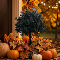 Outdoor Floral Stake with Ground Insert Seasonal Artificial Flower Stake Gothic Artificial Floral Arrangement with Ground Spike Weather-Resistant for Planter, Lawn, Halloween