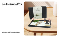 Desktop Tranquil Fantastic Gift Small Meditation Sand Set Mindful Relaxation Meditation Sand Tray Set for Meditators, Office Workers, Desk, Home
